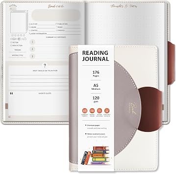 Reading Journal with 52 Reviews & Progress Tracking